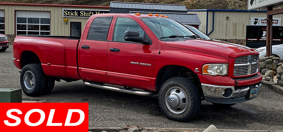 2003 Dodge RAM 3500 4x4 Sold Stickshift Motors Cody, WY
