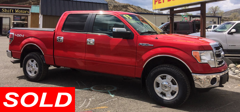 For Sale Used 2013 Ford F150 4X4 Supercrew Pickup Stickshift Motors Cody, WY