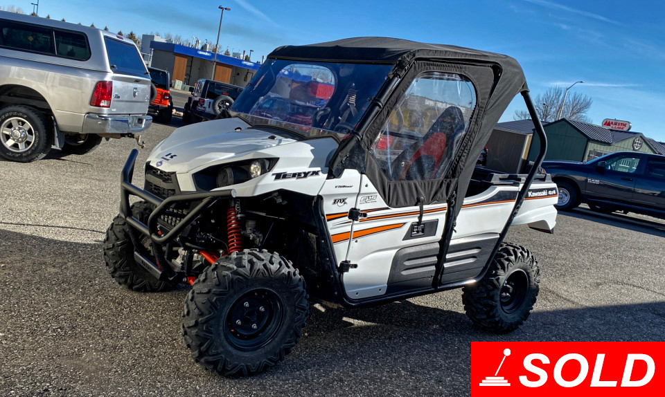 2018 Kawasaki Teryx For Sale at Stickshift Motors Cody, WY